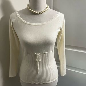 TAKEOUT | vintage white sweater | size M